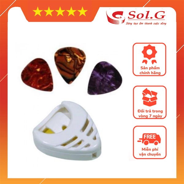 Bộ 3 pick gảy và hộp đựng pick - SOLG Phân Phối Nhạc Cụ Phụ Kiện Chính Hãng SolG