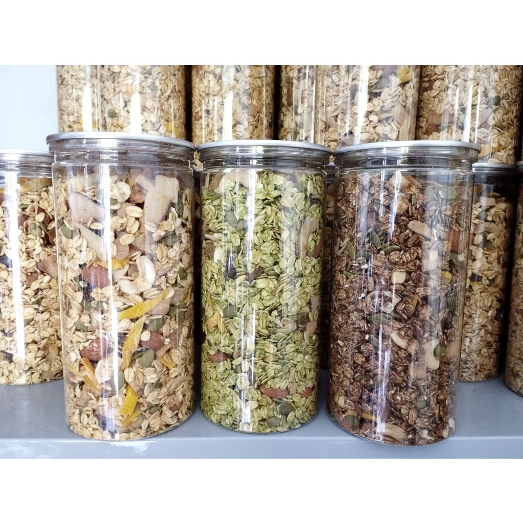 Granola Ăn Kiêng Nhiều Hạt Ít Ngọt 500g- Ngũ Cốc Ăn Kiêng Không Đường Nguyên Vị (tỷ lệ yến mạch 70%)