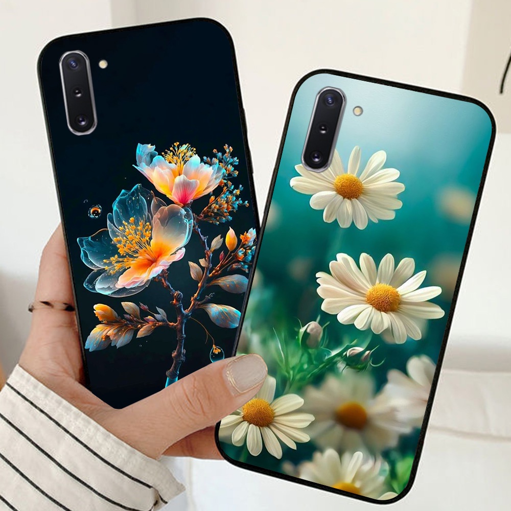 Ốp lưng Samsung note 10 / ss note 10 plus / ss note 10+ in nhám hình hoa cỏ