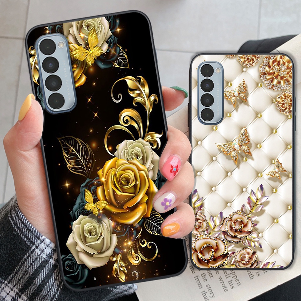 Ốp Oppo Reno4 / Reno4 Pro / Reno 4 in hình hoa lá họa tiết siêu đẹp, sang trọng