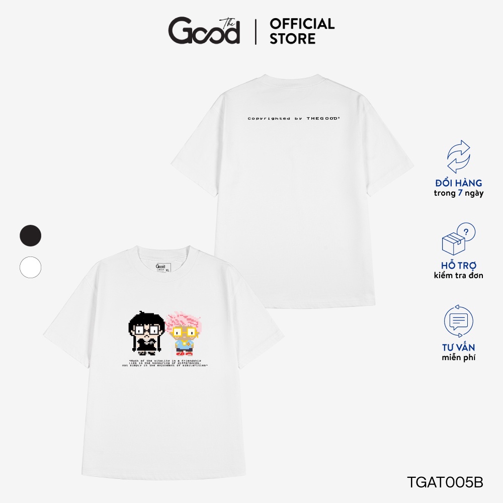 Áo Thun THE GOOD “Special Friends” Form Rộng, Áo Thun Nam Cổ Tròn Tay Lỡ Chất Cotton Thấm Hút Mồ Hôi, Áo Đôi Nam Nữ