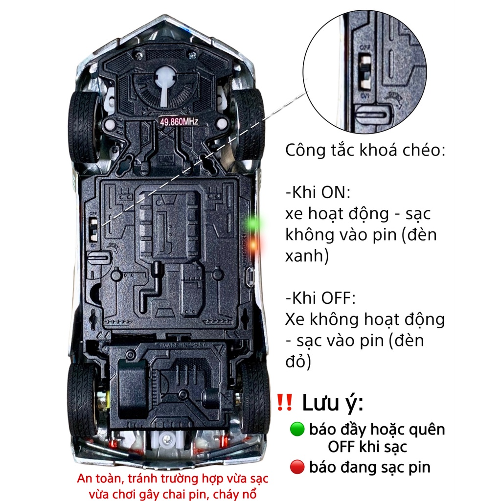 GÓI NÂNG CẤP PIN SẠC - cho xe điều khiển thần xe siêu tốc