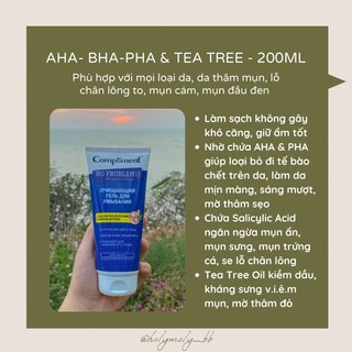 Gel Rửa Mặt Compliment No Problem làm sạch da, giảm mụn