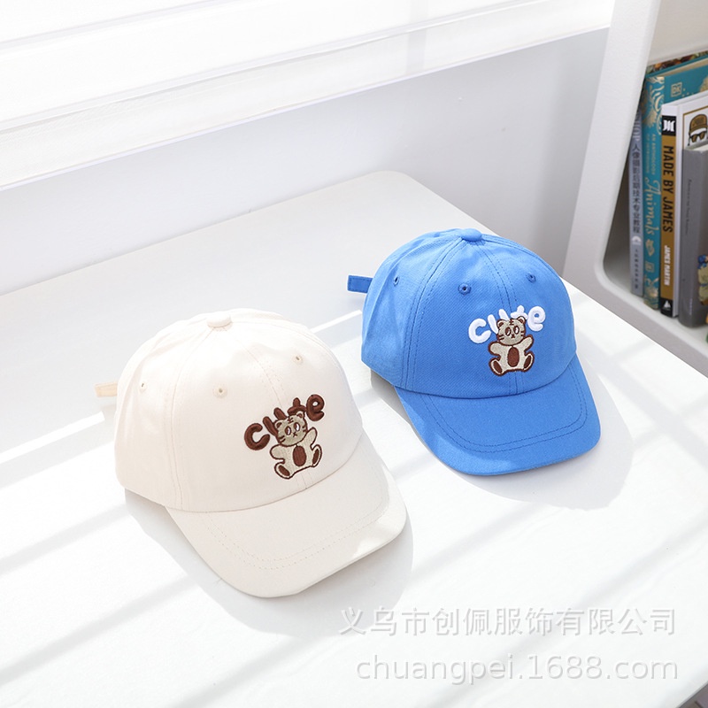 Mũ Lưỡi Trai Hình Chú Gấu Hoạt Hình Đáng Yêu Thời Trang Xuân Thu Cho Trẻ Em 1-3 Tuổi