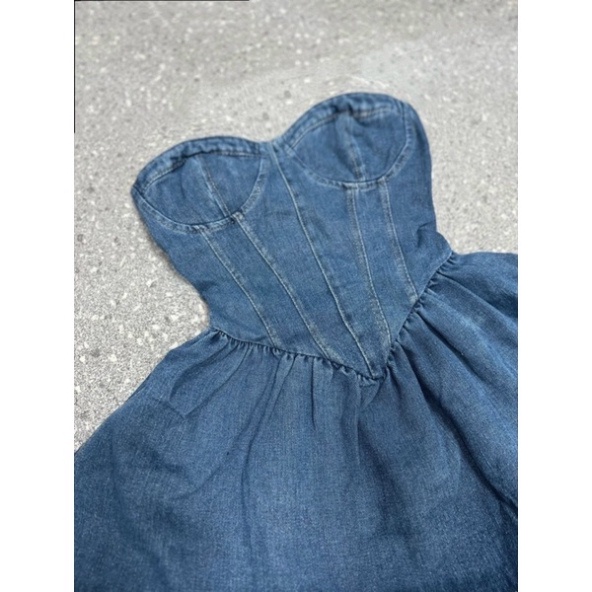 Áo Jean Xoè Cúp Ngực Có Lưng Chun Hàng Kèm Ảnh Thật CC023 (Hoả Tốc) | BigBuy360 - bigbuy360.vn