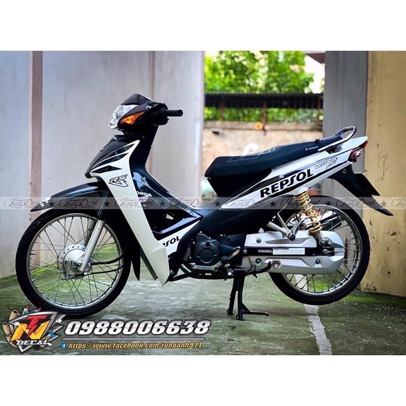 Tem rời wave 110 repjol đen trắng