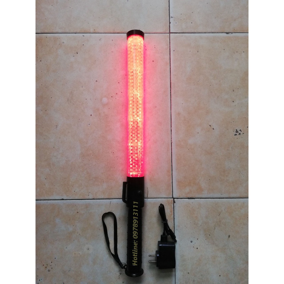 Gậy đèn chỉ huy giao thông dài 54cm CÓ SÁNG ĐÈN 50K - Gậy công trường