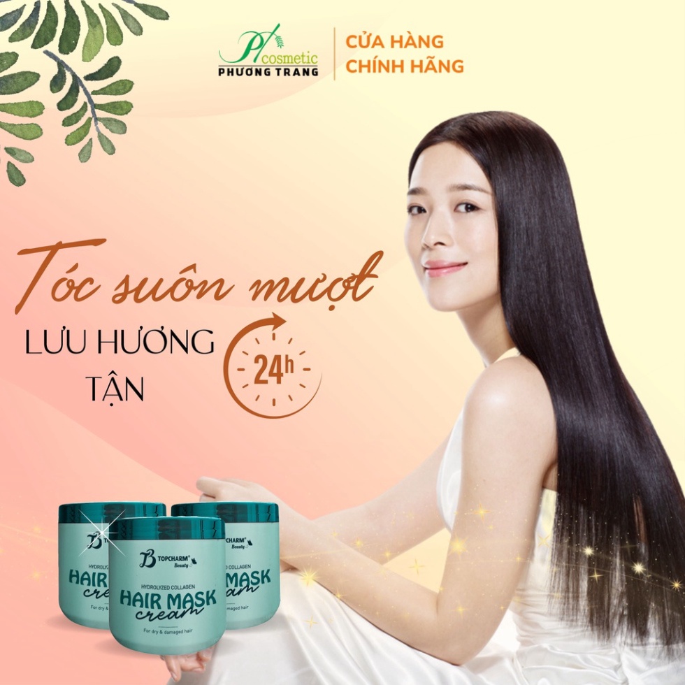 Kem Ủ Tóc TOPCHAMIS 500ml - Giúp Tóc Suông Mượt Vào Nếp Hương Sake