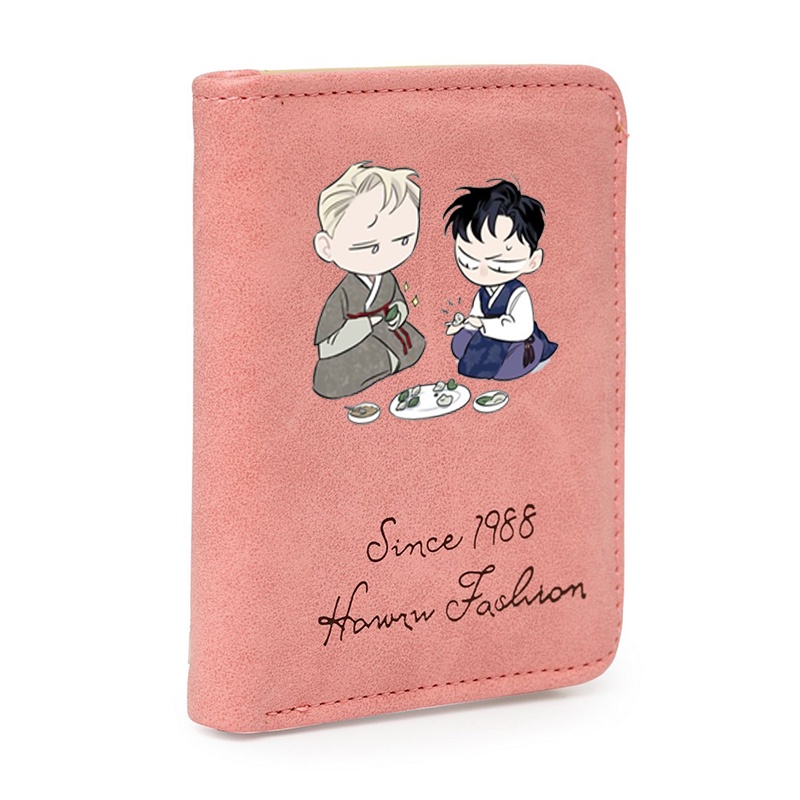 Ví da cầm tay nam nữ in hình ROSES AND CHAMPAGNE Hoa Hồng và Rượu Vang manhwa BL xinh xắn tiện lợi anime chibi