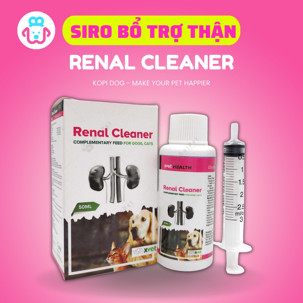 Renal Cleaner 50ml Giải Độc, Tăng Cường Chức Năng Thận Trên Chó Mèo