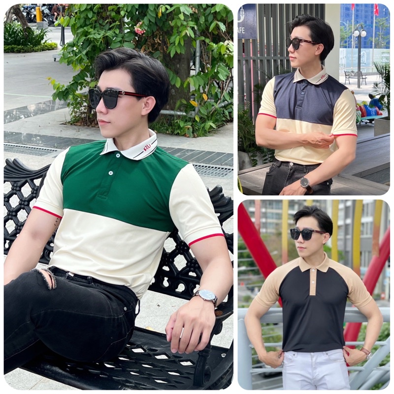 Áo thun POLO phối màu nam cao cấp cổ bẻ vải cá sấu cực đẹp, thời trang size VNXK