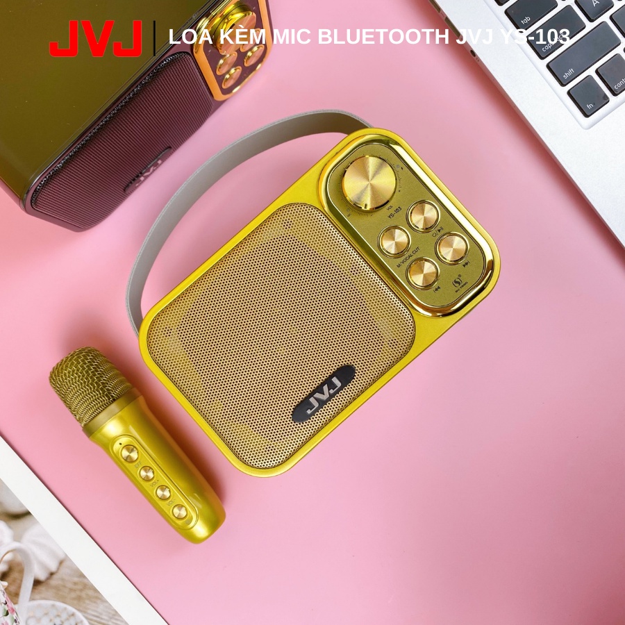 Loa bluetooth mini karaoke kèm mic JVJ YS-103 1 mic / Loa Ys-105 2 mic công suất 5W - Bảo hành chính hãng 06 Tháng