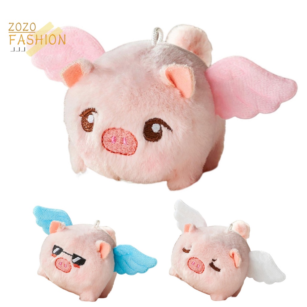 Móc Chìa Khóa Hình Heo Nhồi Bông Bằng Cotton Trang Trí Ba Lô