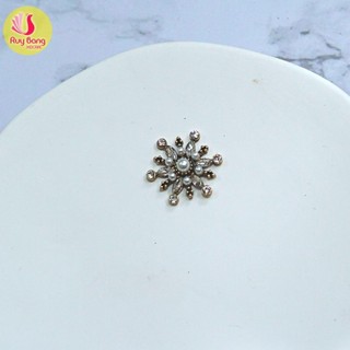 Set 5c Charm đính đá mạ kim dùng làm phu kiện tóc, cài áo, phụ kiện may mặc, kẹ tóc
