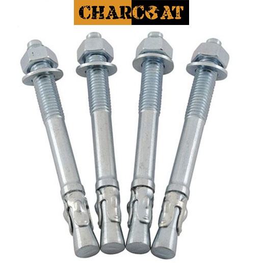 Set 10 bu lông nở ba cánh M12x120 thép mạ kẽm cấp bến 5.6