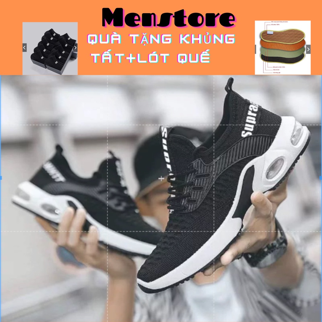 Giày thể thao nam sneaker - Đế đệm khí Suprarmett có 2 màu xu hướng.MB55