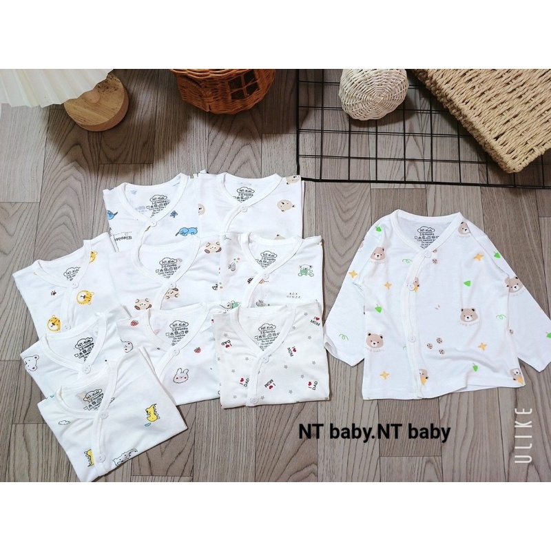 Áo dài tay thun lạnh cúc chéo siêu mềm mại cho bé yêu