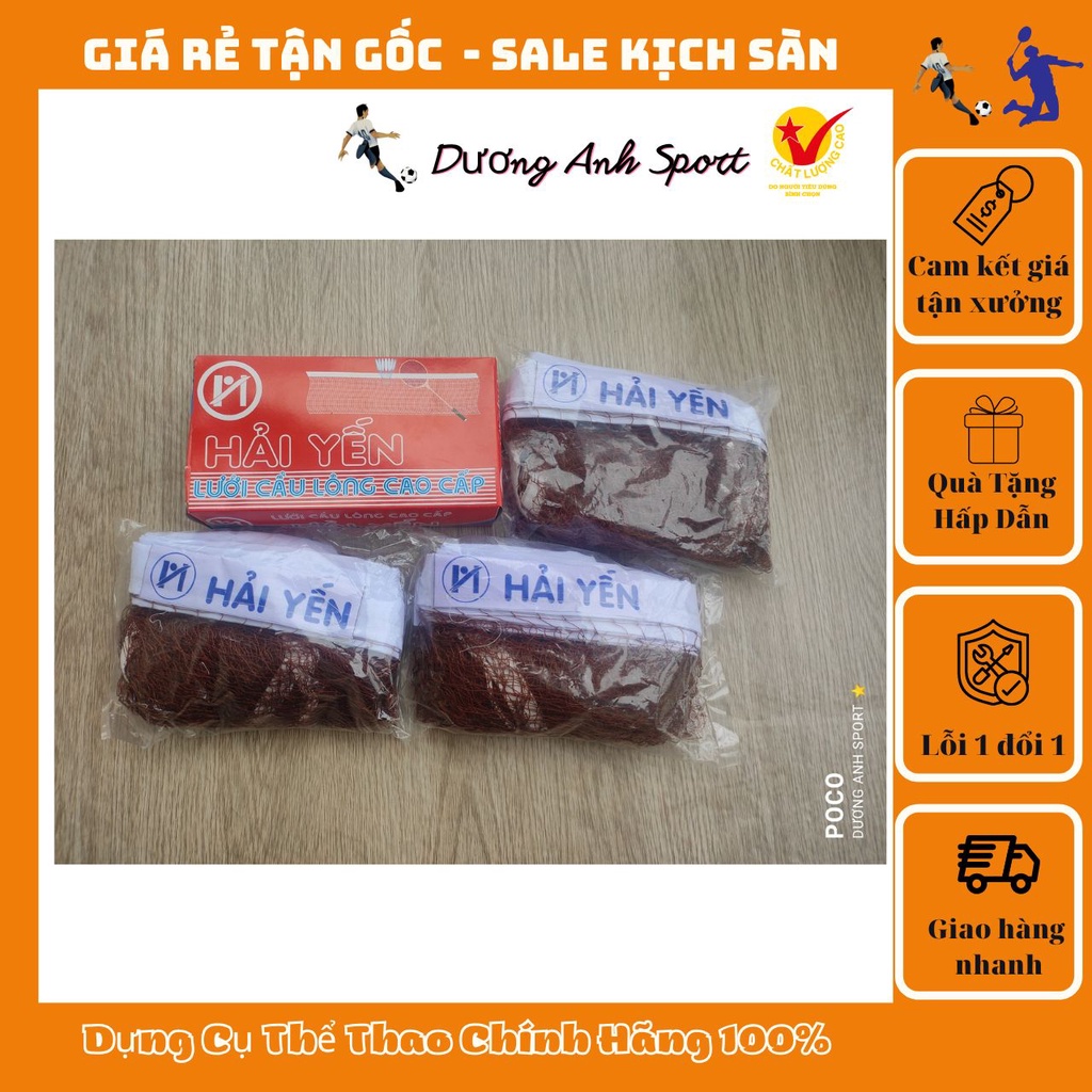 Lưới Cầu Lông Tiêu Chuẩn Thi Đấu, Lưới Hải Yến Chính Hãng, Lưới 4 Viền Siêu Bền