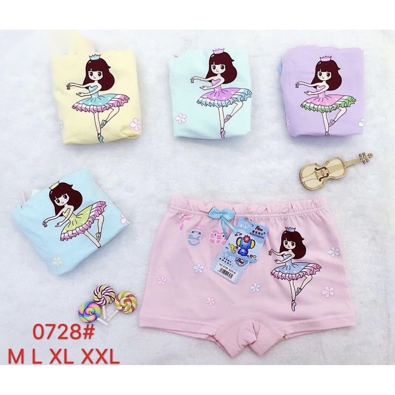 Quần Lót Đùi Cotton Bé Gái Hoạ Tiết Công Chúa 0728