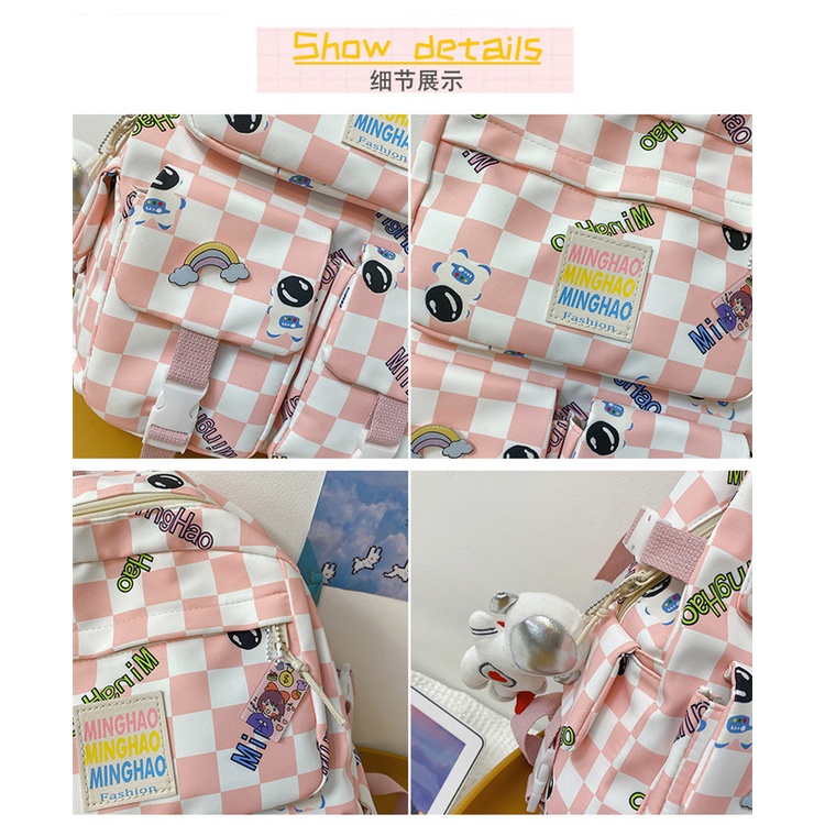 Balo Đi Học Nữ 3 Hộp Minghao