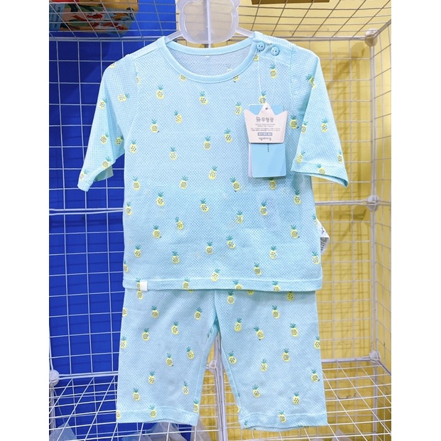 Bộ cotton thông hơi xuất Hàn siêu xịn, siêu thoáng mát cho bé