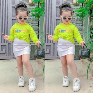 Chân váy body áo hoodie dài tay cho bé gái hàng thiết kế Nhã Uyên Kids mã BK056