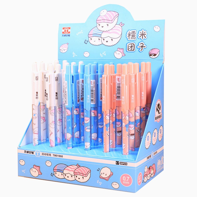 Bút Chì Bấm Ngòi 0.5mm Hình Thú - Hình Bánh Bao Dễ Thương