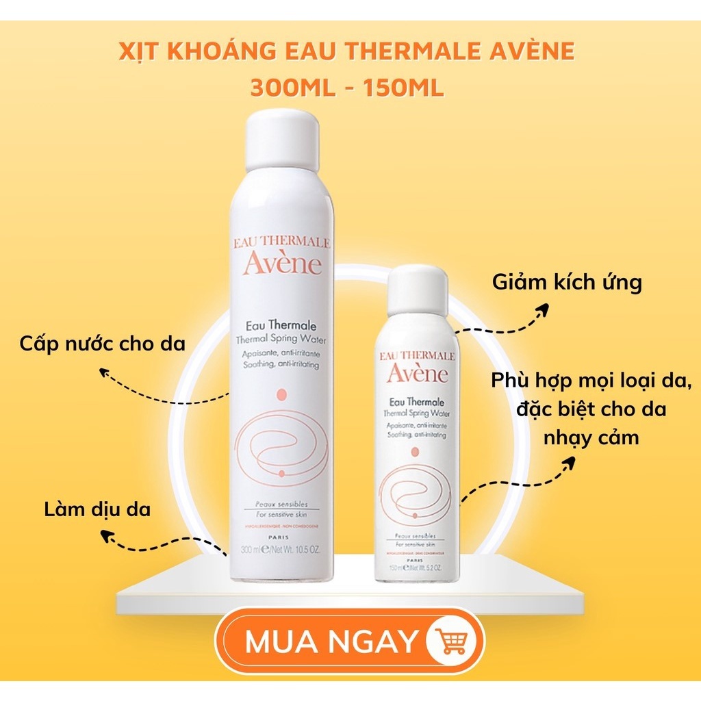 Xịt khoáng AVÈNE THERMAL SPRING WATER Chính Hãng Dưỡng Ẩm Làm Dịu Da NEDEVI MALL