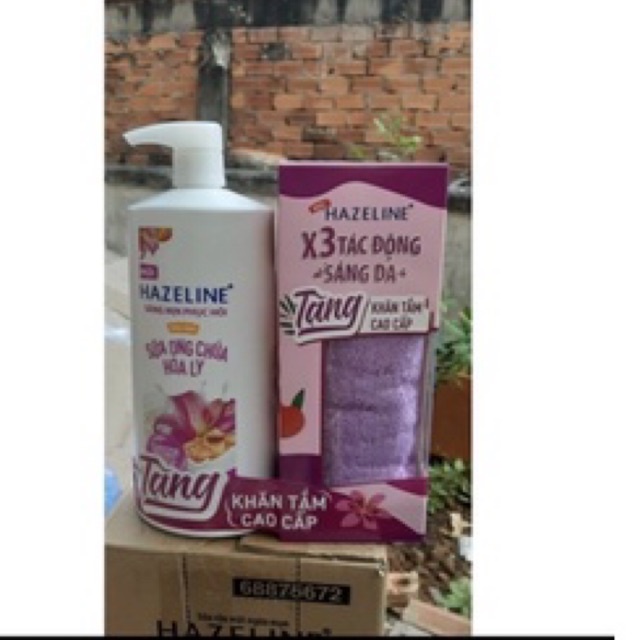 Sữa tắm dưỡng sáng da Hazeline 1kg tặng kèm sữa tắm 330gr hoặc khăn tắm