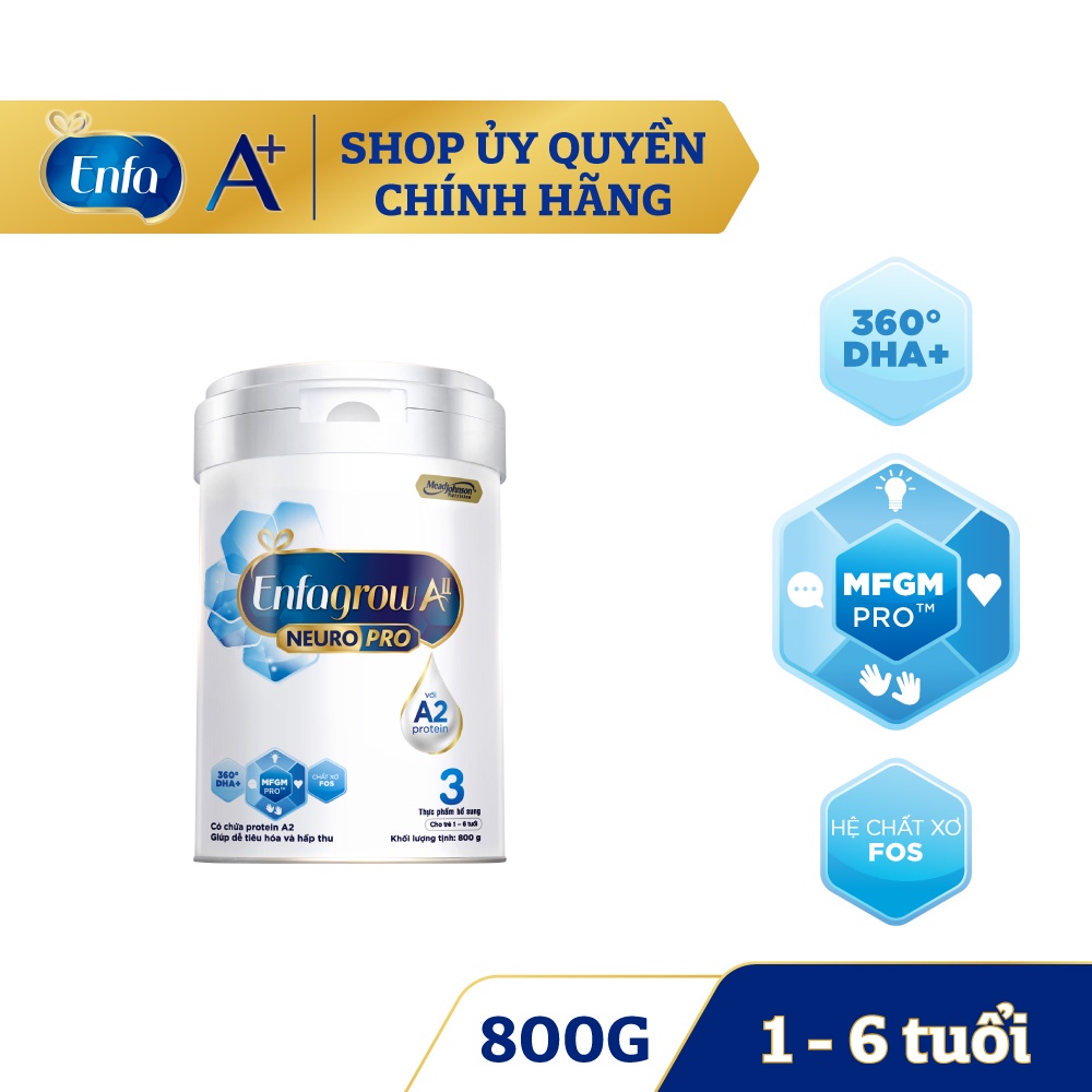 Sữa bột Enfagrow A2 Neuropro số 3 lon 800g