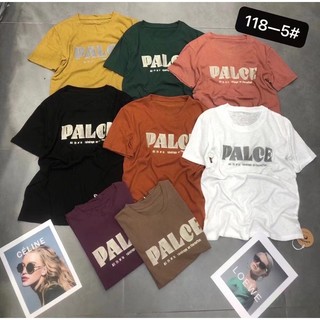 Áo thun nữ tay ngắn cổ tròn in chữ palce chất cotton giấy, áo phông giấy hàng Quảng Châu thời trang Hàn Quốc 118-5