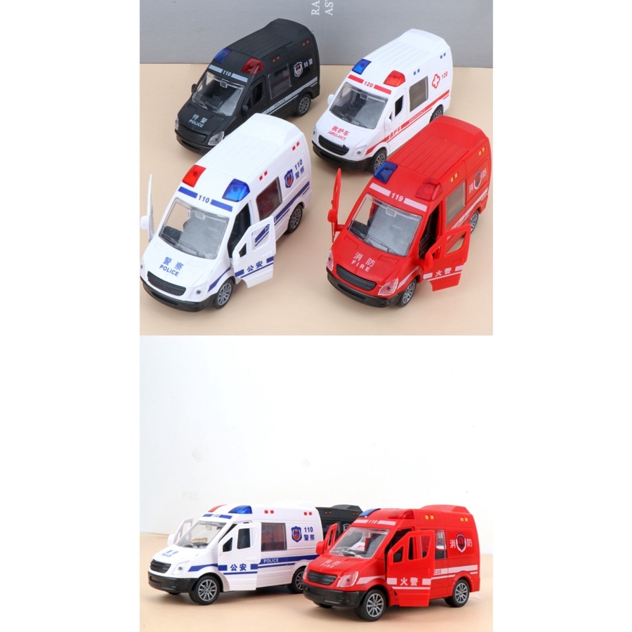 Đồ chơi ô tô xe cảnh sát, xe cứu thương, xe cứu hoả cho bé trai