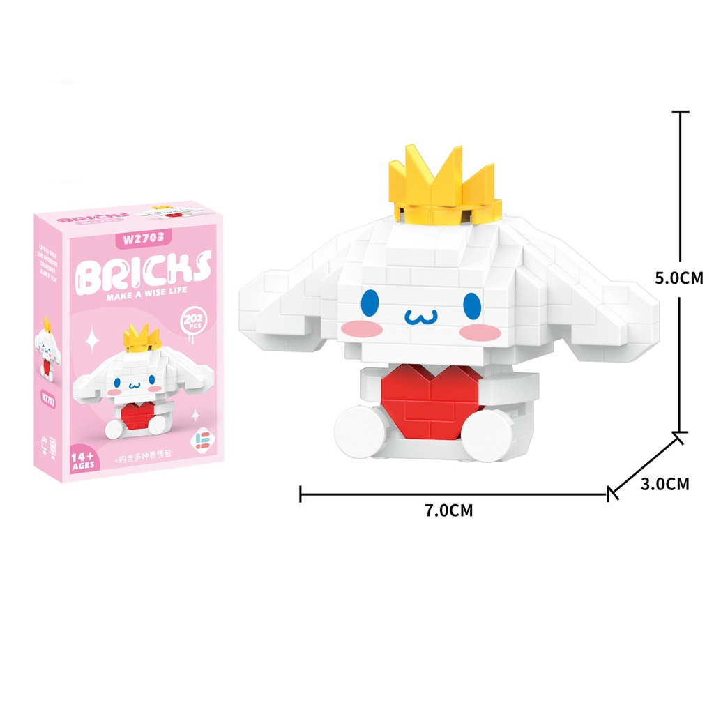 Mô hình lắp ghép mini Hình con vật ngộ nghĩnh đáng yêu - Đồ chơi lắp ghép 3D cho bé
