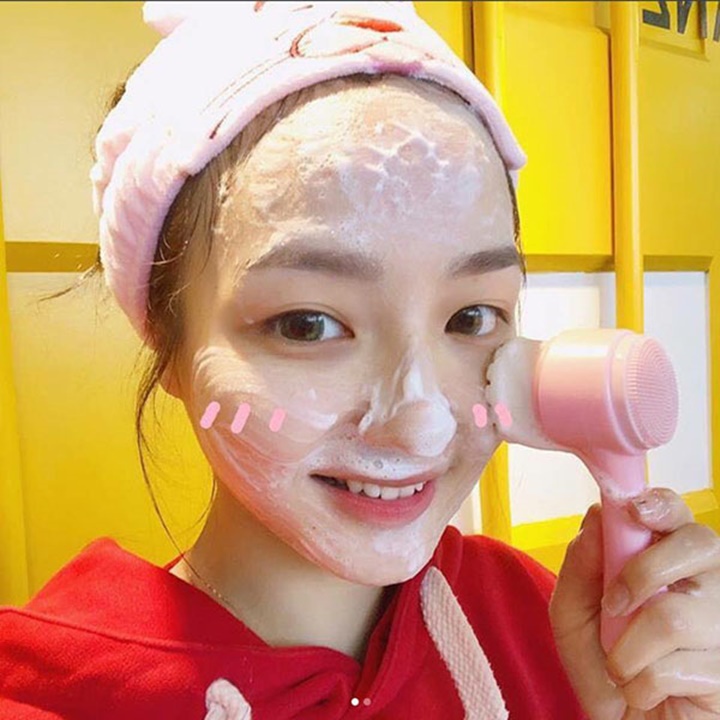 [Sỉ-Rẻ] Cọ Massage Rửa Mặt Korea 2 Đầu 3d Gai Silicon [Lẻ-Sỉ]