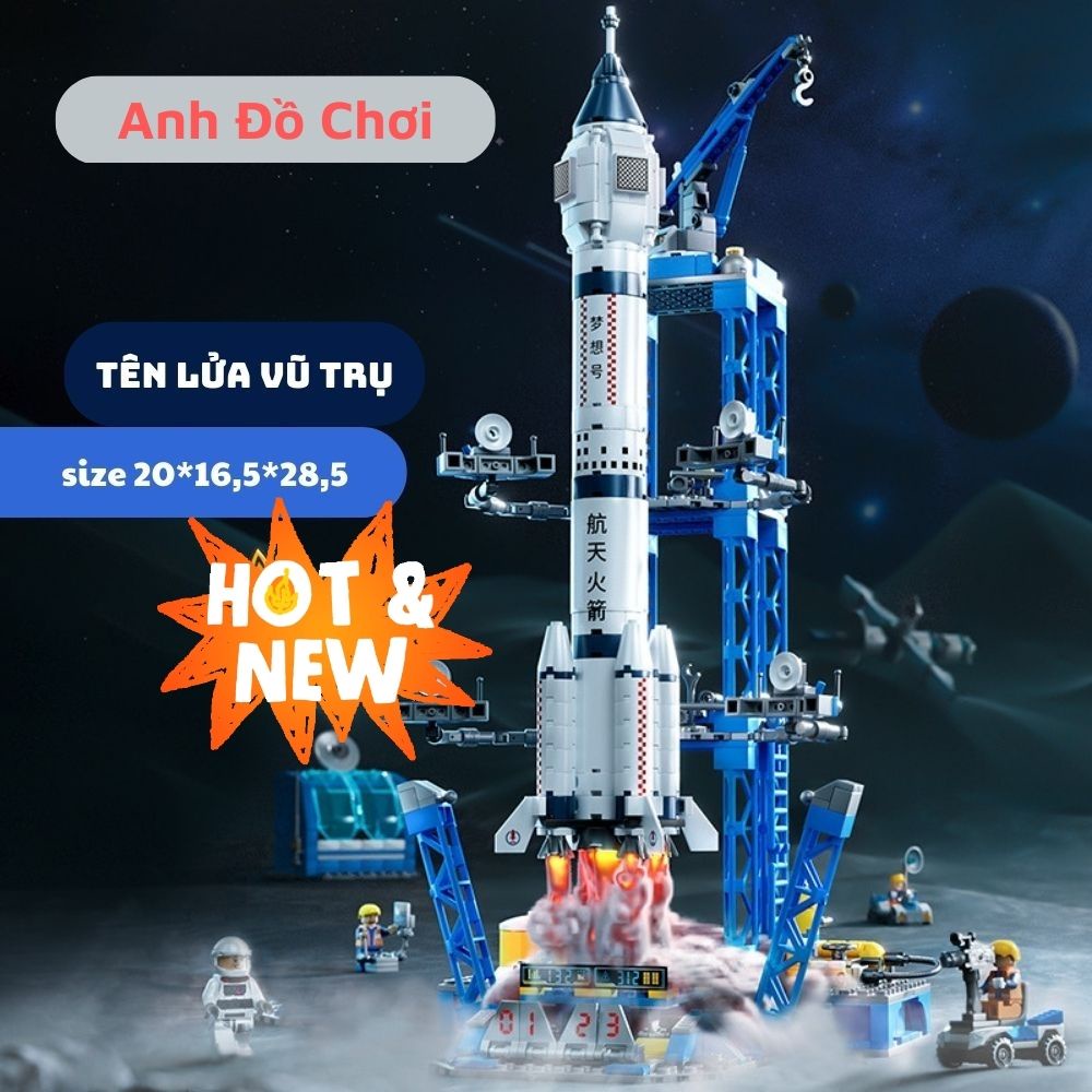 Lego Tên Lửa LêAnh Shop Mô hình tàu vũ trụ cõ lớn 1099pcs đồ chơi lắp ráp chất lượng cao cấp mô hình mới nhất 2023