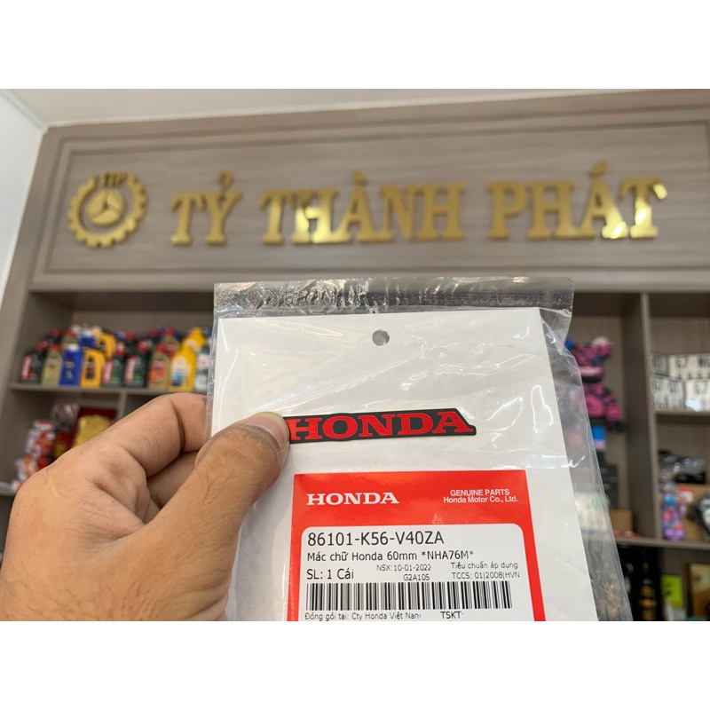 Tem chử HONDA đuôi dè sau Winner Đỏ