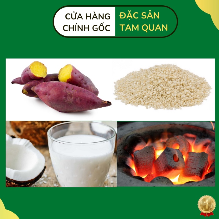 BÁNH TRÁNG KHOAI LANG ĐẶC SẢN BÌNH ĐỊNH TAM QUAN - BÁNH TRÁN KHOAI LANG SỮA THƠM GIÒN - BÁNH CỦ LANG CÔ BẢY - 300 GAM
