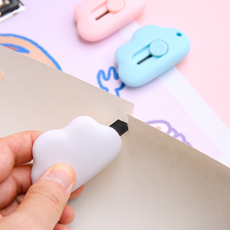 Dao Rọc Giấy, Khui hàng Bỏ Túi Mini Thiết Kế Hình Đám Mây Đáng Yêu Làm Móc khóa Tiện Lợi- Phukientuiloc