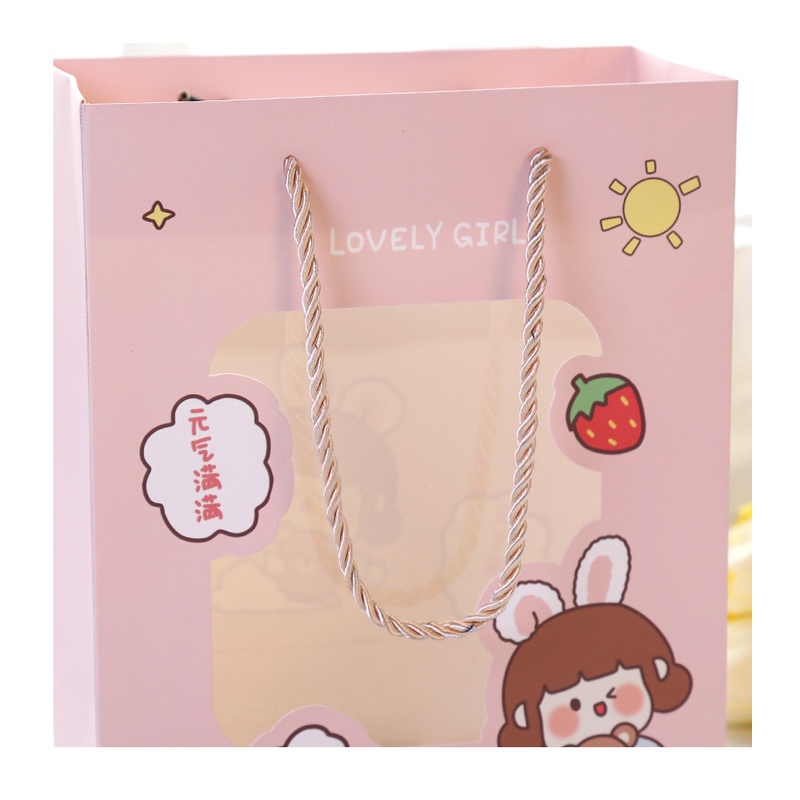 Túi đựng quà mặt kính hoạt hình Nhật Bản cô bé dễ thương