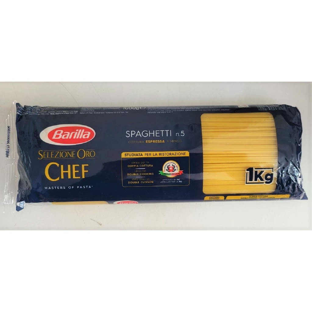 [Túi 1Kg – CHEF SỐ 5] MÌ Ý SỢI TRÒN [Italia] BARILLA No 5 Selezione Oro Spaghetti