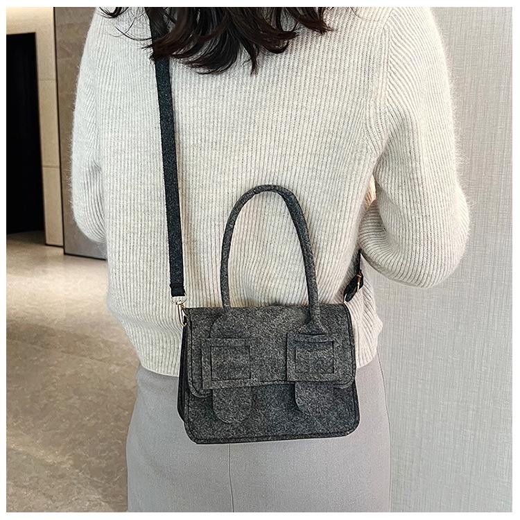 Mischa Túi Đeo Vai Da PU Hình Vuông Màu Trơn Thời Trang Cao Cấp