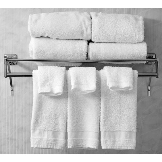 Khăn tắm lớn khách sạn spa Dolhome cotton màu trắng kích thước 90x190cm 750gram mềm mại thấm hút nước