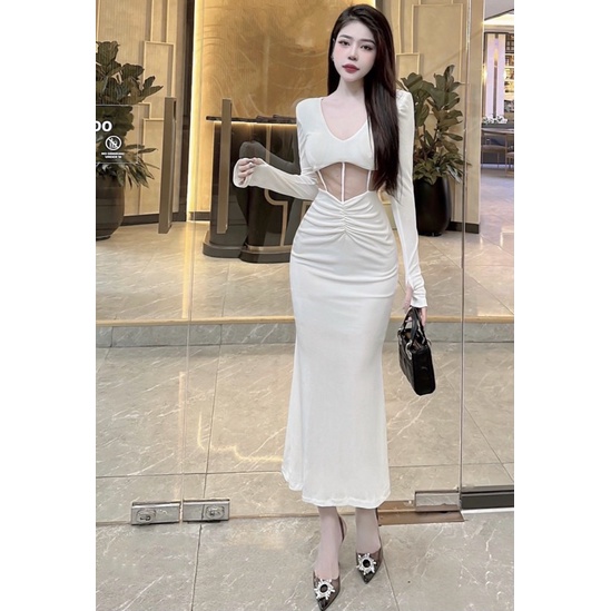 BIGSIZETIX Đầm body cut eo dáng dài quyến rũ 50-90kg