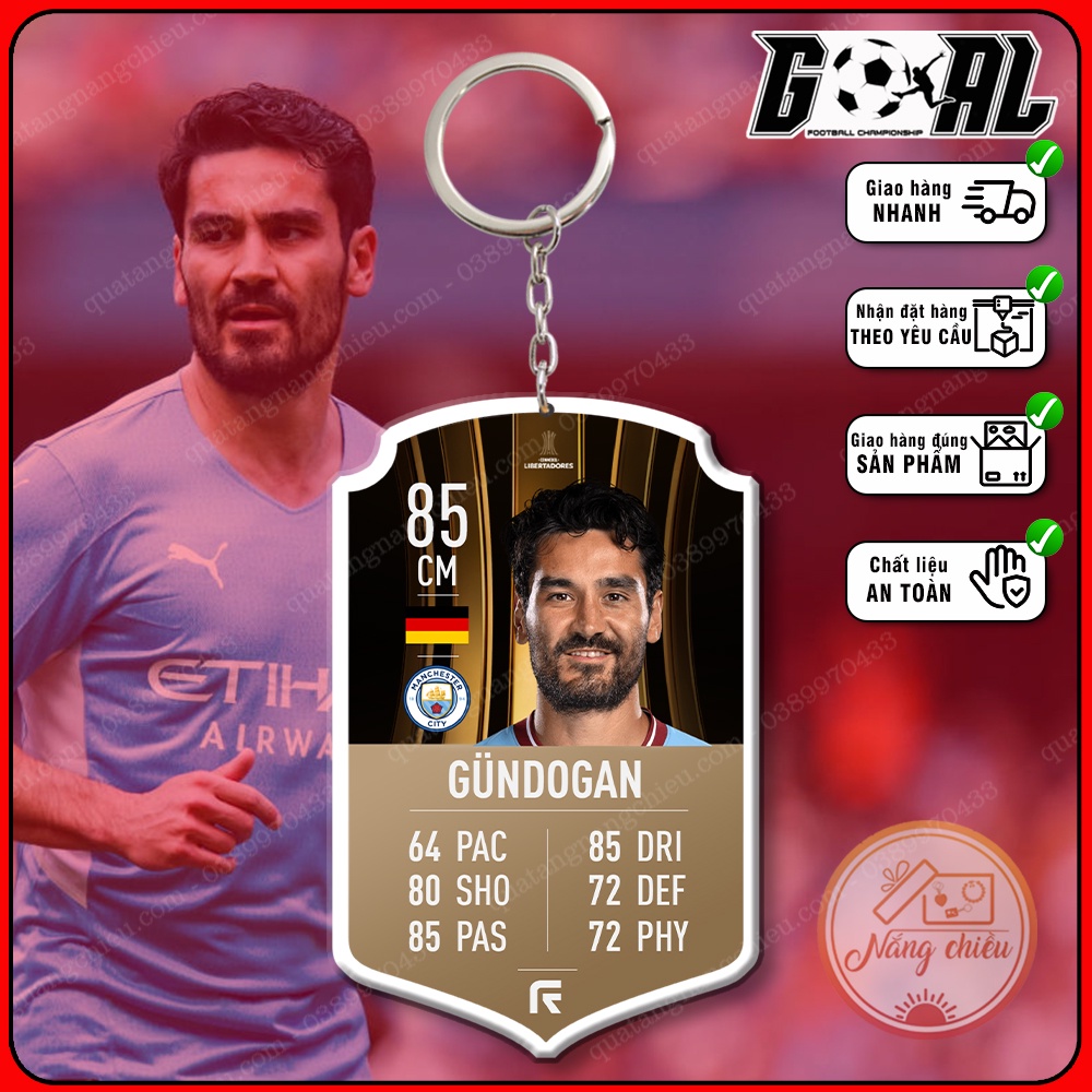 Tiền vệ Ilkay Gundogan - Thẻ bóng đá Icon huyền thoại - cầu thủ được yêu thích CLB MC[10526-10537]