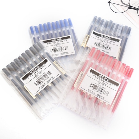 Bút Gel Muji Ngòi 0.5mm Tiện Dụng Vỏ Trong Suốt