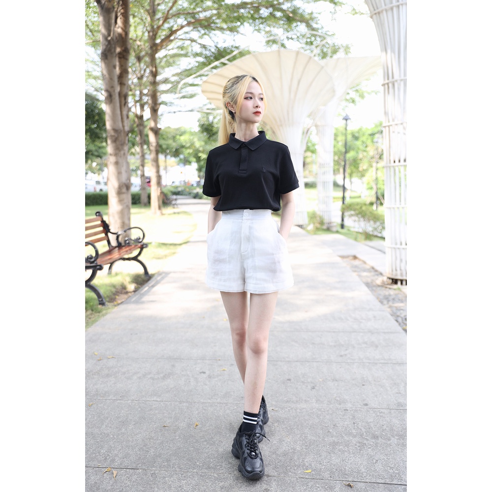Áo polo nữ màu đen trơn 100% cotton cao cấp, chuẩn form đến từ thương hiệu SHI Fashion | BigBuy360 - bigbuy360.vn