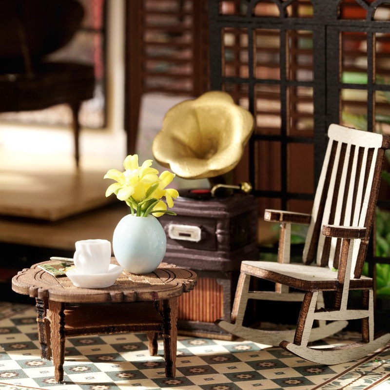 Mô hình nhà búp bê CUTEROOM diy Doll House Miniature Vintage House LV-002-B