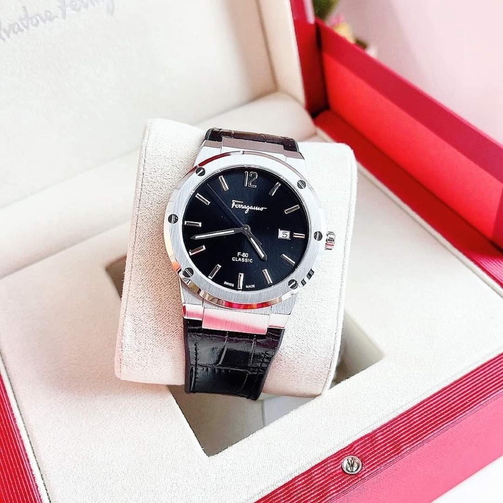 Đồng Hồ Nam Ferragamo F80 Classic,Kính Sapphire,Size : 41mm Full Box