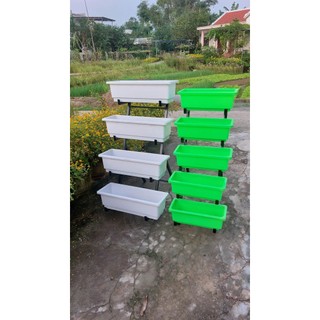 Kệ trồng rau + chậu , kệ sắt trồng rau, kệ sắt