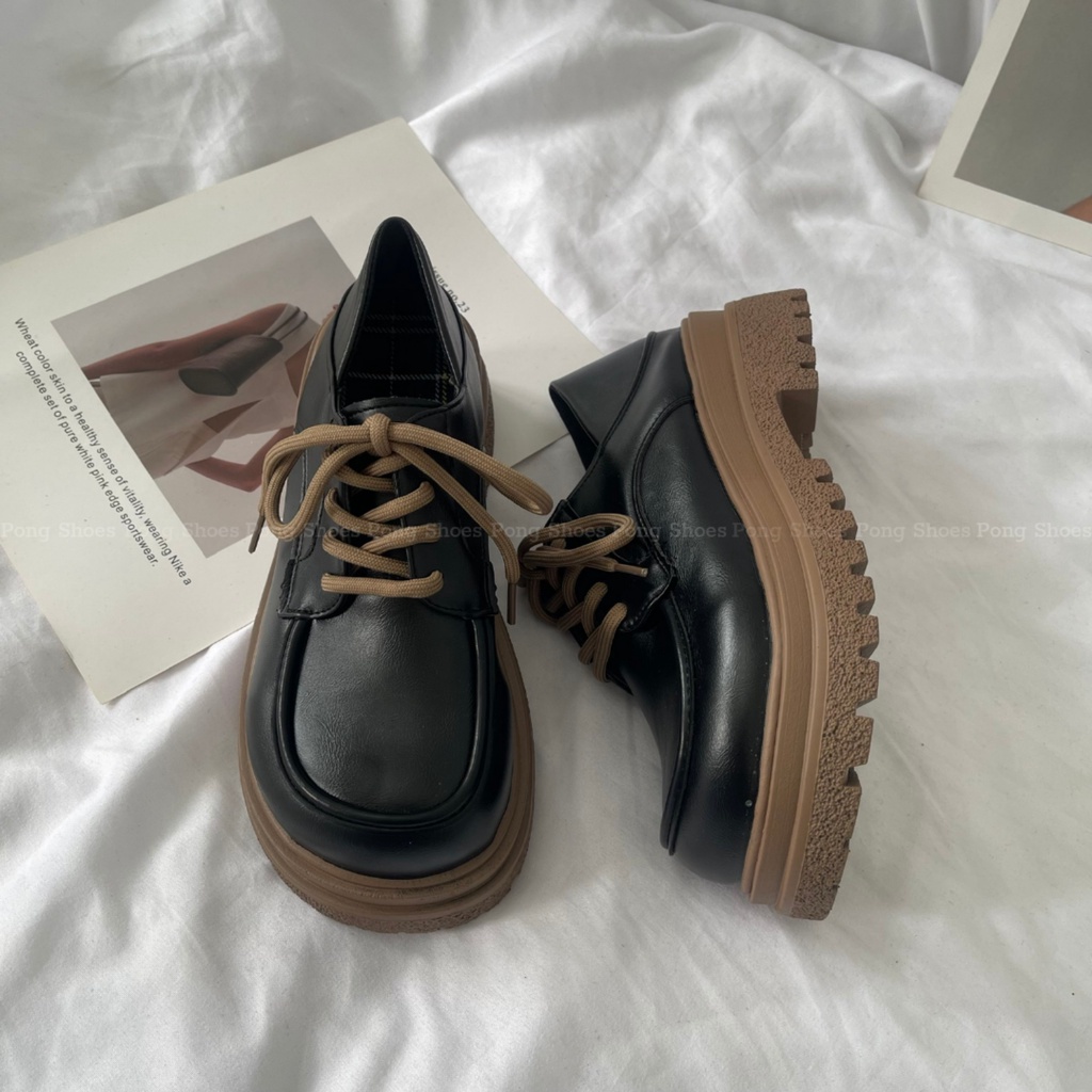 Giày Oxford Nữ PongShoes cổ thấp phong cách basic- FULL BOX - Mã 1536